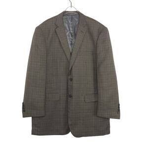 Giorgio Fiorelli Brown Plaid Blazer Jacket 44R